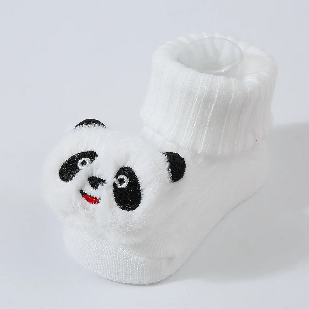 Cute Cartoon Doll Newborn Socks Spring New Baby Soft Solid Prewalker Knitted Sock For Girls Boys Infant Knitting Floor Socks Quick Pick Grocers