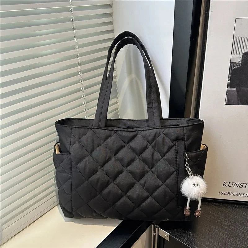Rectangular Large Capacity Single Shoulder Bag for Commuting To Work Korean Style Women's Tote Bag Lightweight Casual Handbag Quick Pick Grocers