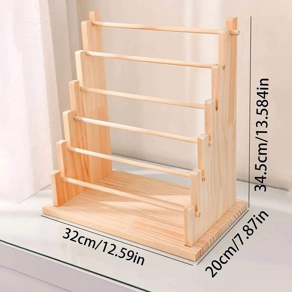 Vintage wooden bracelet storage rack, stepped bead display rack, jewelry storage rack, watch hair clip and headband display rack Quick Pick Grocers