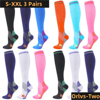 1/3 Pairs Dropship Compression Socks Varicose Veins 20-30 Mmhg Men Women Socks For Running Cycling,Football Soccer Stockings Quick Pick Grocers