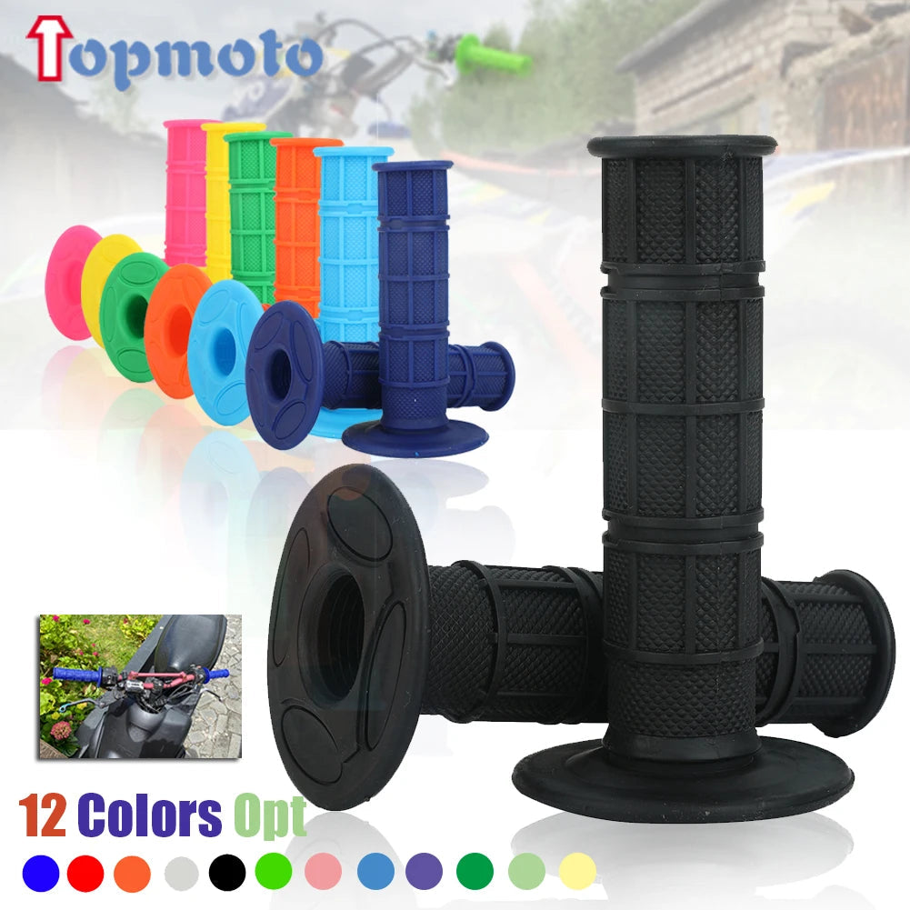 22mm 24mm Motorcycles Grip Dirt Bike Grips 7/8" Rubber Biker Scooter Handle Grip For Handlebar Mx Pillow Top Throttle 22mm Bar Quick Pick Grocers