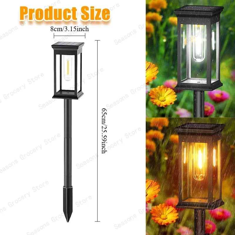 Waterproof LED Solar Lights for Garden Yard Driveway - Automatic Pathway Lighting Outdoor Landscape Lighting Auto On/Off at Dusk Quick Pick Grocers