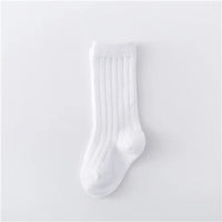 Lawadka 0-5Years Kids Boys Girls Socks Cotton Solid Striped Soft Baby Knee Long Children's Socks School Sport Baby Sock 12 Color Quick Pick Grocers