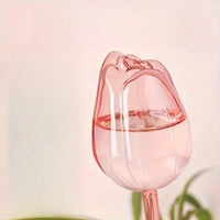 Pink tulip plant watering balls, suitable for indoor and outdoor plants, automatic plant drippers, and automatic watering Quick Pick Grocers