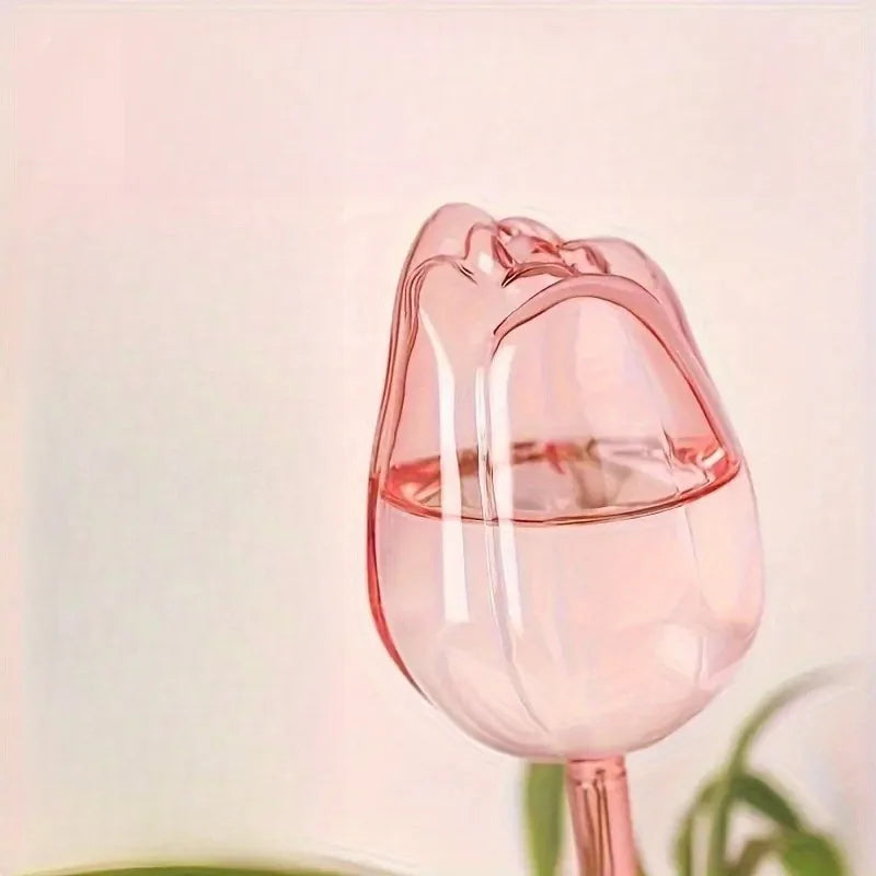 Pink tulip plant watering balls, suitable for indoor and outdoor plants, automatic plant drippers, and automatic watering Quick Pick Grocers