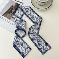 Cashew flower silk scarf, double-sided printed headband, ins decoration, versatile triangle scarf accessories Quick Pick Grocers