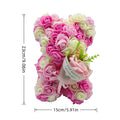 1 Piece Artificial Rose Bear with Hand Corsage, Artificial Rose Bear Birthday Gift, Valentine's Day, Wedding Mother's Day Quick Pick Grocers