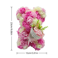 1 Piece Artificial Rose Bear with Hand Corsage, Artificial Rose Bear Birthday Gift, Valentine's Day, Wedding Mother's Day Quick Pick Grocers