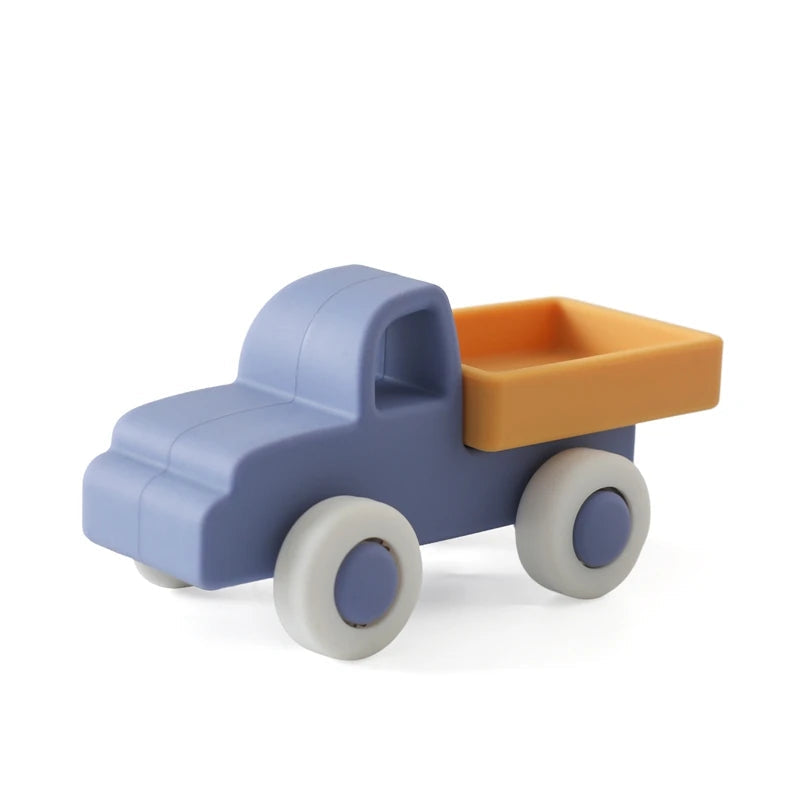 Baby Silicone Car Toys Montessori Baby Things Silicone Baby Teether Toy Car  0 12 Months Newborn Educational Toy Silicone Blocks Purest Peak