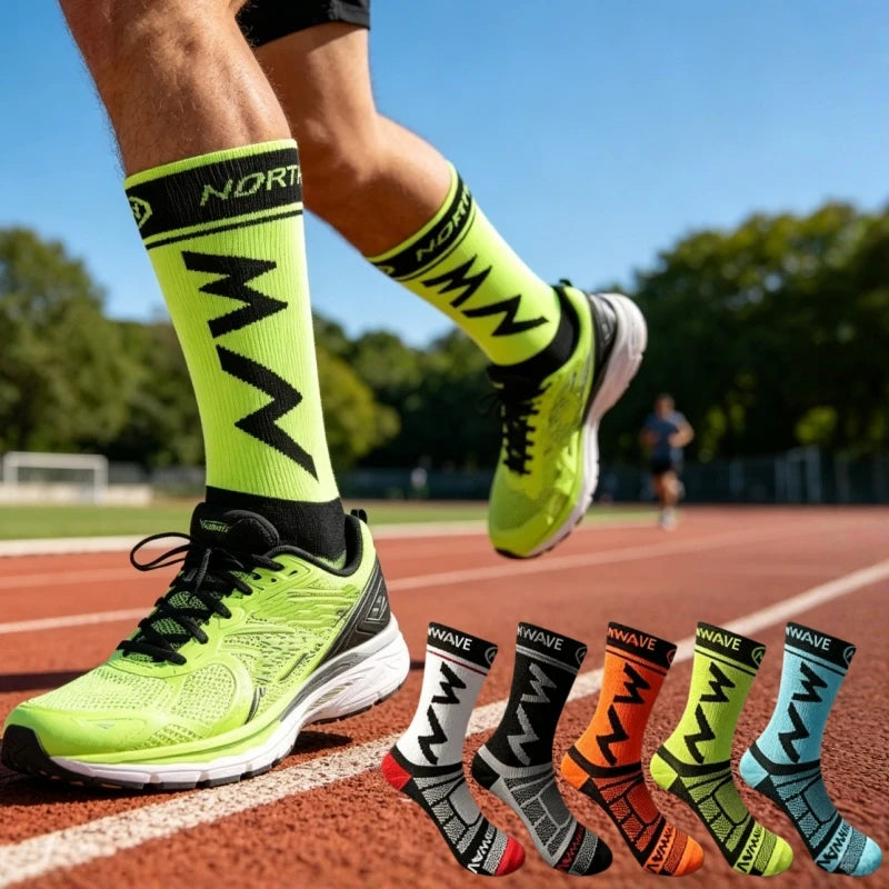 1/3/5 Pairs of Men's Mid-Calf Sports Socks, Fitness Compression Socks, Non-Slip and Breathable, High-Top Sports Socks for Men in Spring and Summer, Comfortable Mid-Calf Socks for Couples in Autumn, Suitable for Daily Activiti Quick Pick Grocers