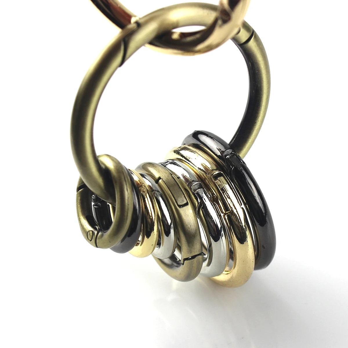 Metal spring gate O Ring Openable Keyring Leather Craft Bag belt strap buckle trigger snap clasp clip connector DIY accessory Quick Pick Grocers