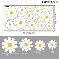 White Daisy Flower Wall Stickers Kids Room Living Room DIY Art Decas Baby Nursery Home Decoration PVC Window Sticker Quick Pick Grocers