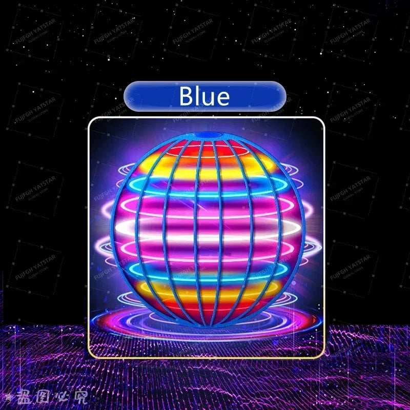 Flying Ball Children's Hand Controlled Color LED Cosmic Globe 360 ° Rotating Suspension Ball Suitable for Indoor and Outdoor Toy Econic Blanks