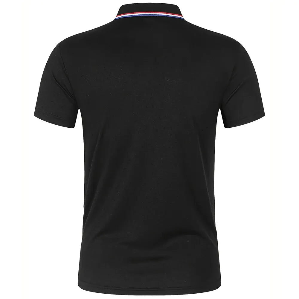 2025 Hot Sale Men's Summer Casual Breathable Comfortable Polo Shirt Men's Solid Color High Quality Short Sleeve T-Shirt Quick Pick Grocers