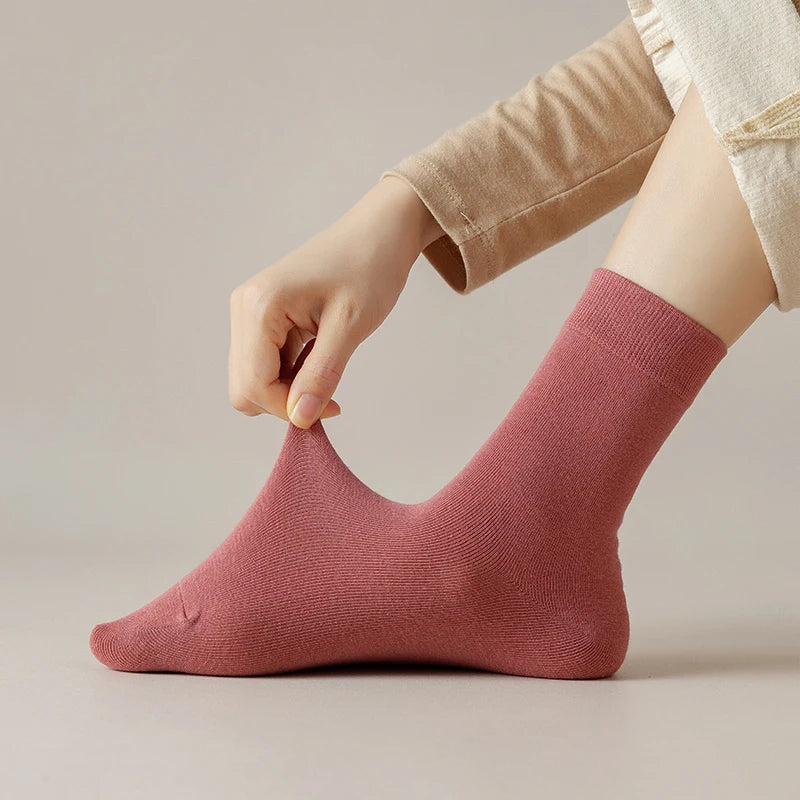 Socks women's Cotton Solid Color Autumn Spring  Soft Breathable Quick Pick Grocers