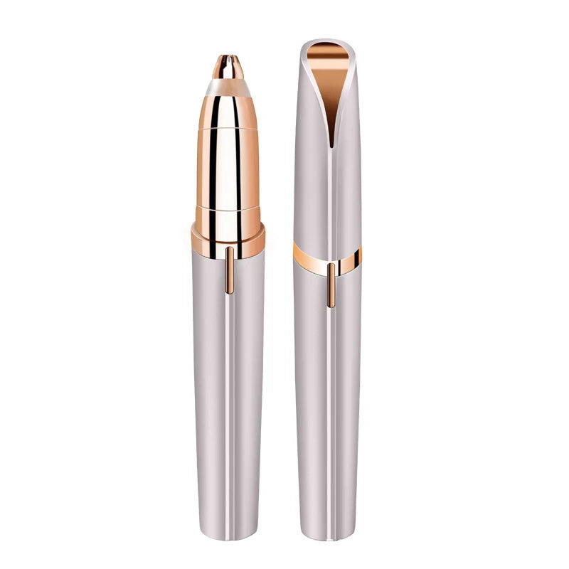 1pc Electric Eyebrow Trimming Tool For Beginners Automatic Electric Eyebrow Trimmer Nose Hair Shaving Brush Scraper Battery Ver Quick Pick Grocers