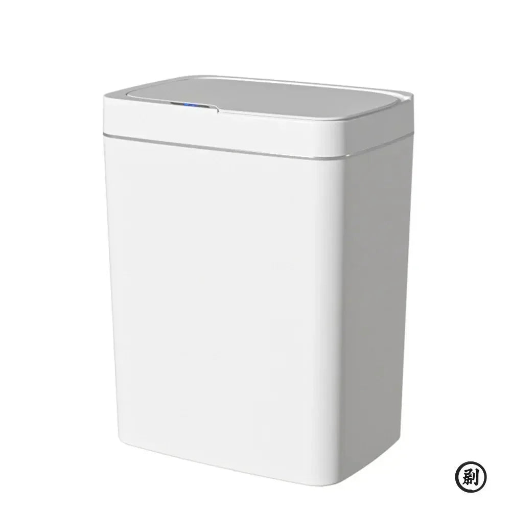 Smart Bathroom Trash Can Automatic Bagging Electronic Trash Can White Touchless Narrow Smart Sensor Garbage Bin Smart Home 15L Econic Blanks