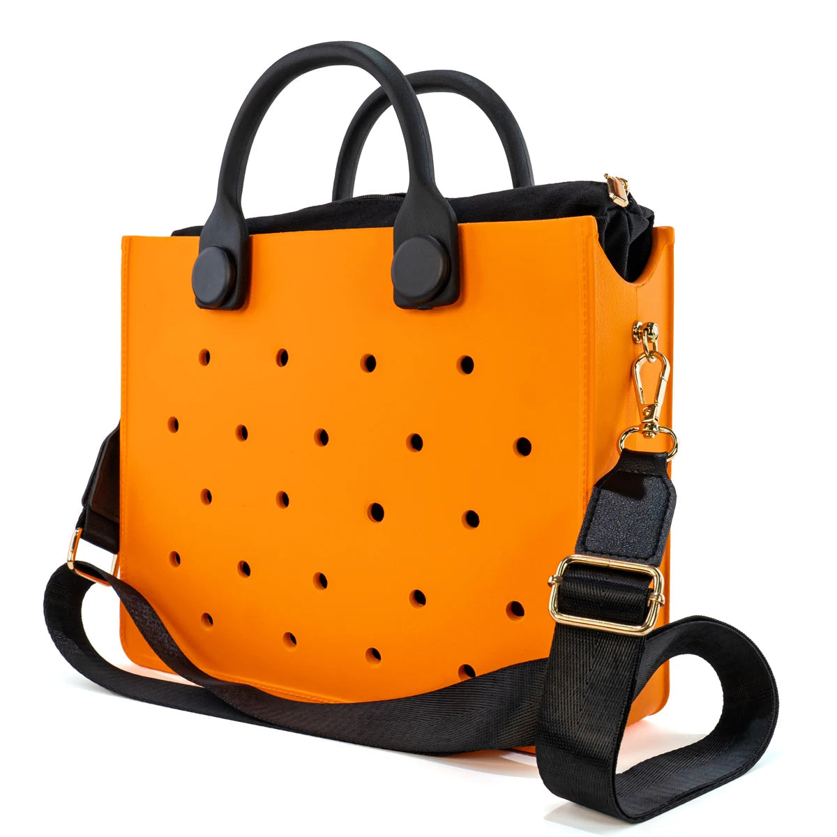 EVA Large Leather Shoulder Bag Handbag Tote Bag Storage for Women Casual Waterproof Beach Bag Hole Fit Charm Fashion Storage Bag Quick Pick Grocers