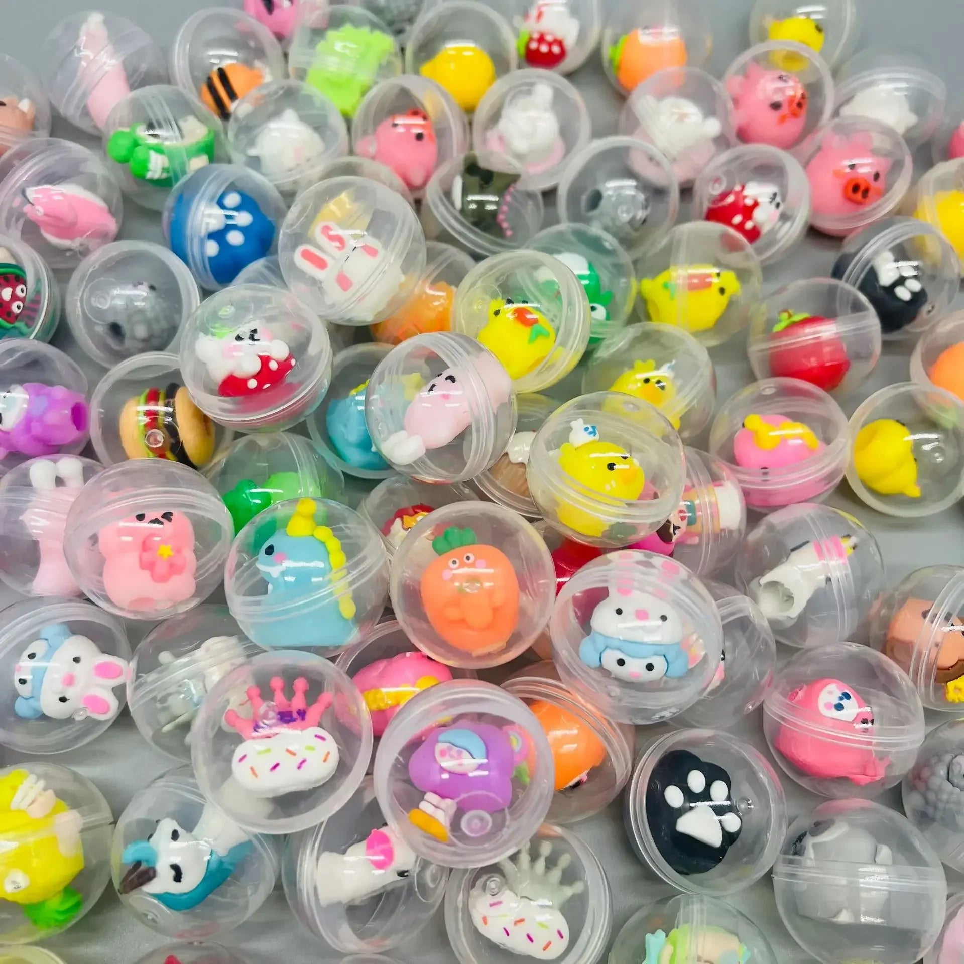 32mm Transparent Twisted Egg for Mini Claw Machine Toys Accessories Cute Animal Plush Dolls Doll Kids Arcade Crane Machine Gift Econic Blanks