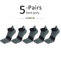 5 Pairs Five Finger Ankle Sport Socks Cotton Mens Striped Mesh Breathable Shaping Anti Friction No Show Socks With Toes EUR39-46 Quick Pick Grocers