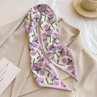 Cashew flower silk scarf, double-sided printed headband, ins decoration, versatile triangle scarf accessories Quick Pick Grocers