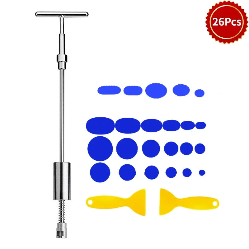 PWS Car Dent Repair Tools Puller Removal Kit Slide Hammer Reverse Hammer Tool Body Suction Cup Adhesive Blue Glue Tabs Quick Pick Grocers