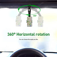 Sun Visor Phone Holder for Car Multifunctional 360° Rotating Sun Visor Cell Phone Holder with IPhone/Samsung/Android Quick Pick Grocers