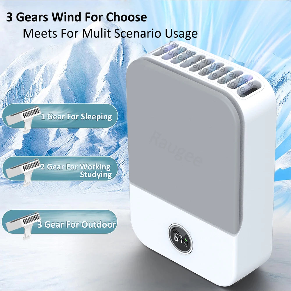 Portable Waist Fan Hanging Neck Fan Mini USB Rechargeable Portable Waist Clip Fan for Outdoor Sports Working Travel Small Fan Quick Pick Grocers