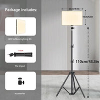 LED Video Lights Conference Photography Lighting Selfie Light Photo Studio Lamp With Tripod for Shoot Live Streaming TikTok Zoom Quick Pick Grocers