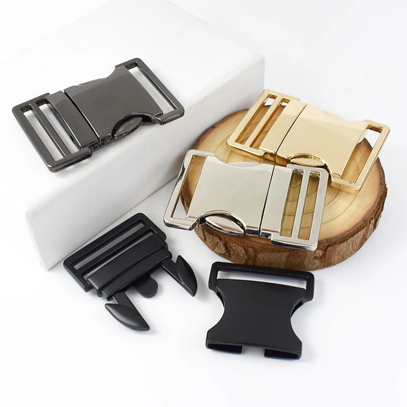 2-10Pcs 20/25/32/38mm Metal Quick Release Buckle Side Bag Strap Adjust Clip Clasp Clothes Belt Hook Closure Dog Collar Hardware Quick Pick Grocers