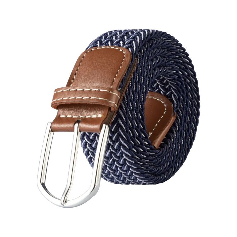 107/120/130CM Fashion Female Elastic Casual Stretch Woven Belt Unisex Canvas Elastic Belts for Women Jeans Pin Buckle Men Belt Quick Pick Grocers