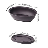 Rectangular Flowerpots Plastic Bonsai Plants Pot Square for Flower Balcony Garden Yard Landscape Bonsai Pot Trays Home Decor Quick Pick Grocers