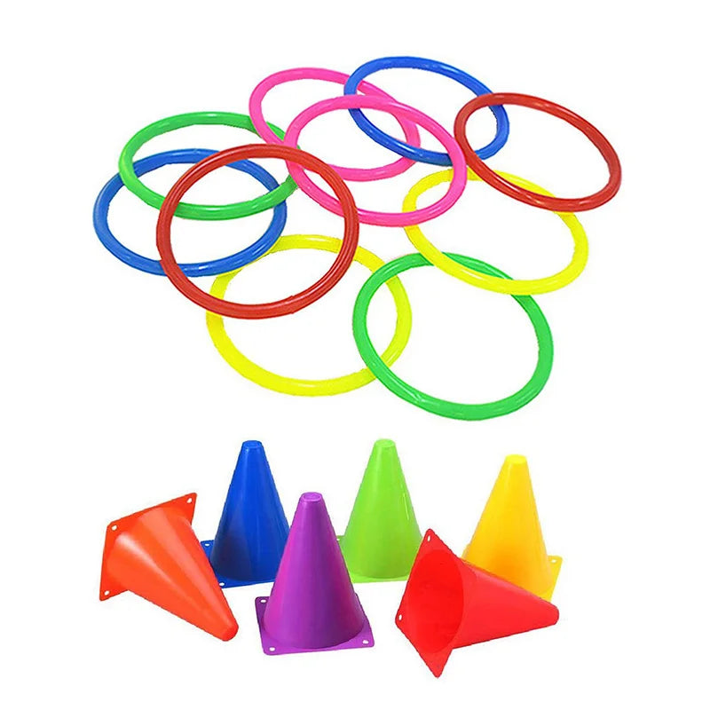 Children's Fun Ring Throwing Game Outdoor Throwing Plastic Circle Parent-child Interactive Competition Kids Sense Training Quick Pick Grocers