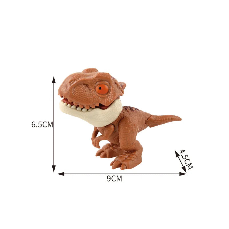 Jurassic Finger Dinosaur Triceratops Tyrannosaurus Model Toys for Kids Creative Finger Biting Dinosaurs Interactive Toy Boy Gift Quick Pick Grocers
