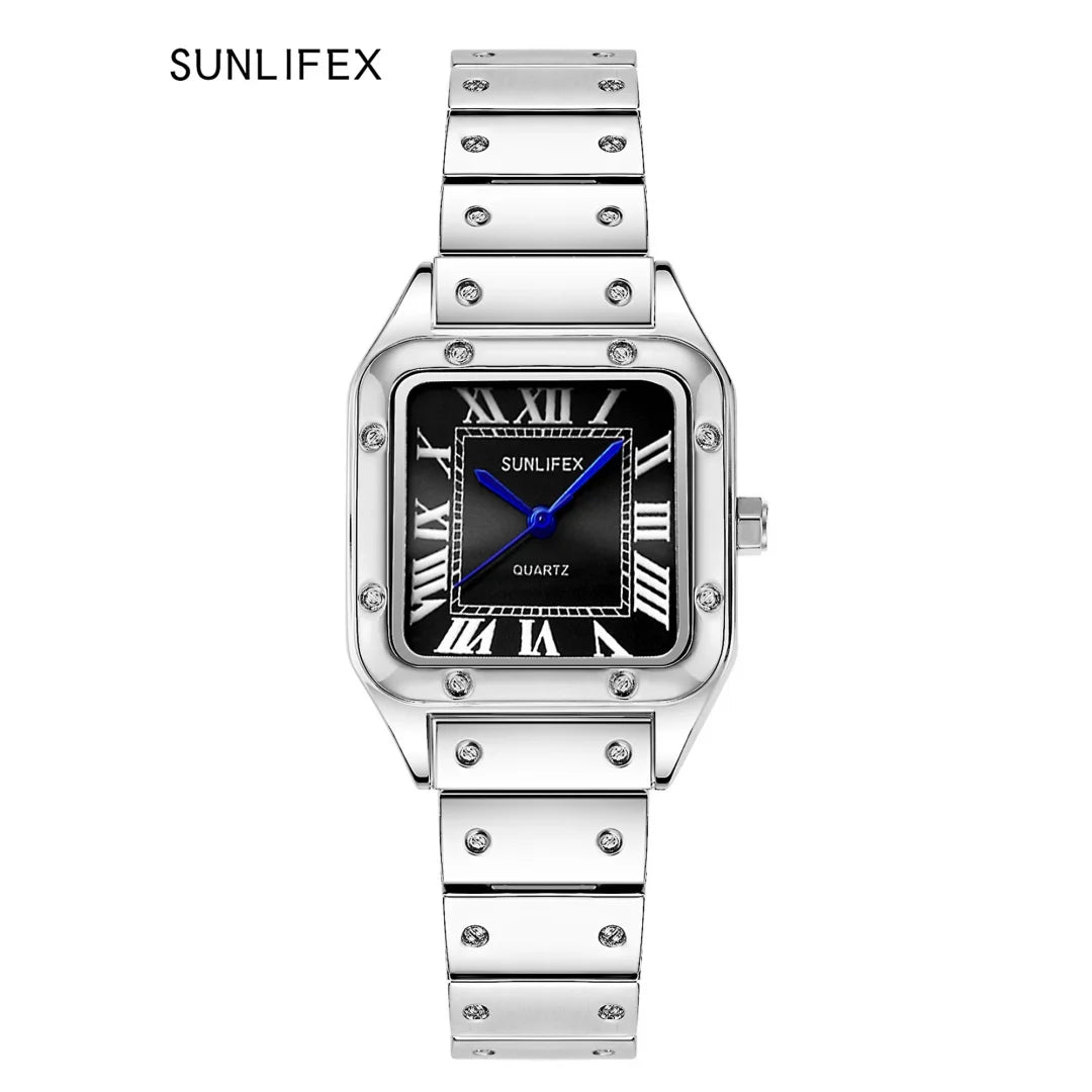 Square Women Watches Ladies Quartz Watch Female Wristwatch Stainless Steel Bamboo Strap Casual Lady Clock Watch Relogio Feminino Quick Pick Grocers