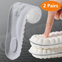 1/2/4pairs Latex Sport Insoles Soft High Elasticity Shoe Pads Orthotic Breathable Shock Absorption Cushion Arch Support Insole Quick Pick Grocers