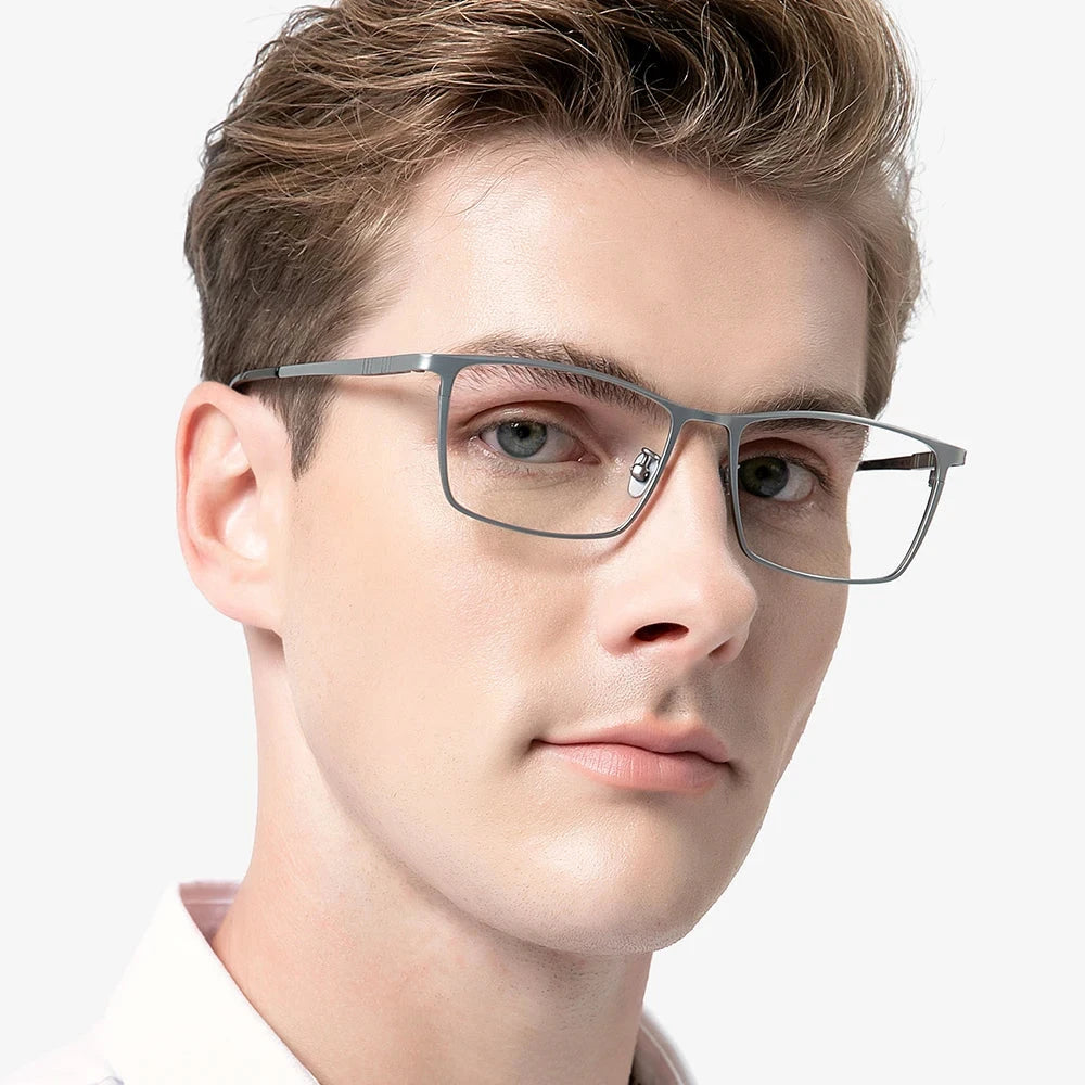 FONEX Titanium Glasses Frame Men Brand Design Square Eyewear Ultralight-Weight Japanese High-end Quality Eyeglasses Frames 85641 Econic Blanks