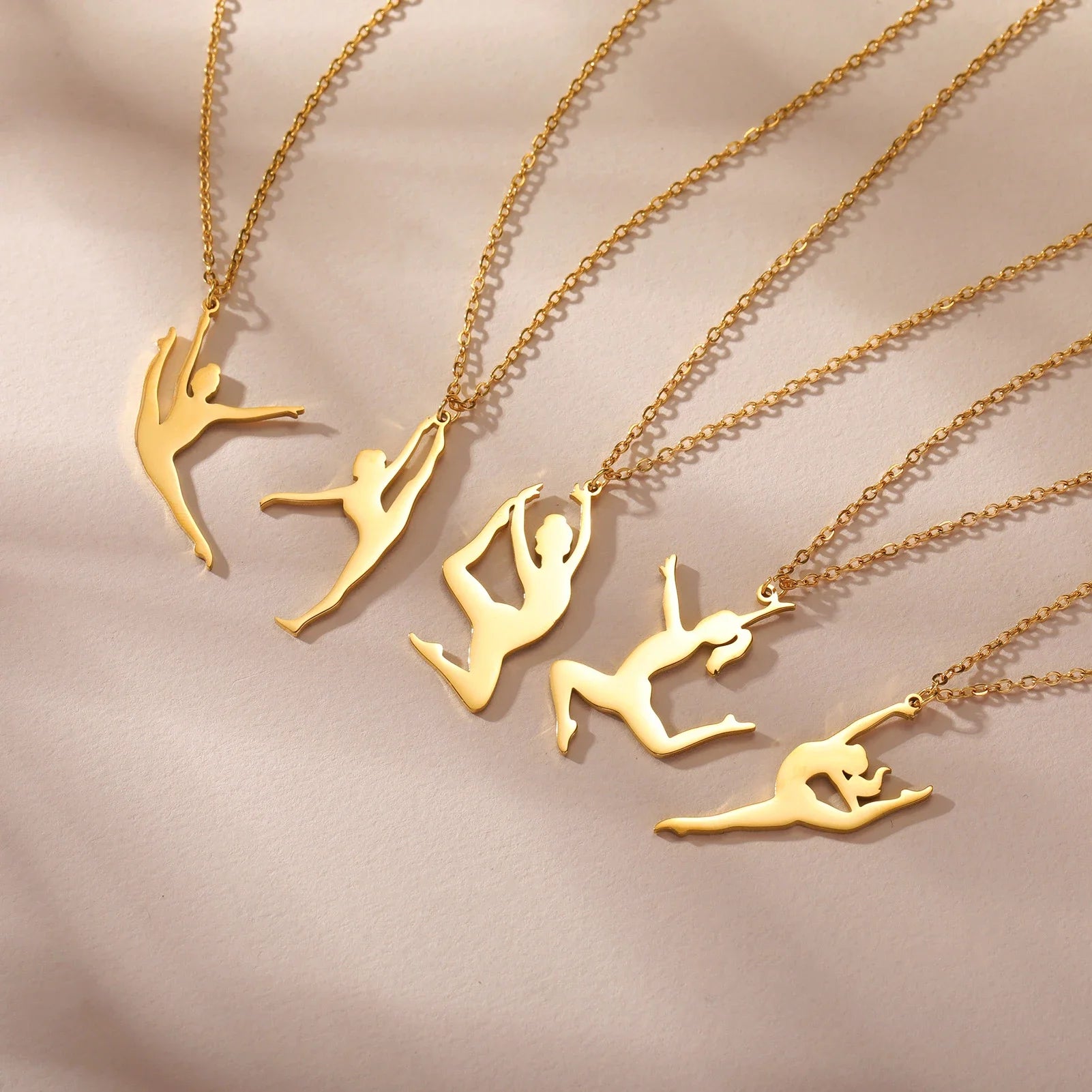 Rhythmic Gymnastics Necklace Women Trend 2025 Gymnast Stainless Steel Jewelry BFF Dancer Girl Sport Accessories Mother Day Gift Quick Pick Grocers