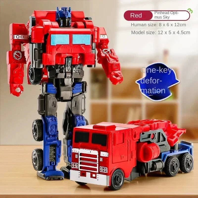 Transformation Car Anime Robot Model One Step Deformation Robot Toy Kid Puzzle Toy Deformation Car Action Figure Model Econic Blanks