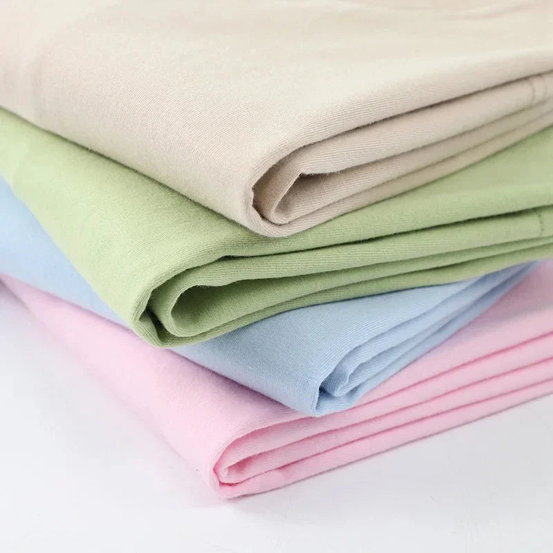 100% Cotton Five Half Sleeve Men's Women Summer T-shirt Loose Short-sleeved Casual Basic Shirt O Neck Solid Color Tops Quick Pick Grocers