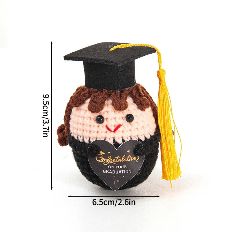 Crochet Positive Energy Doll Pocket Hug Mother's Day Gifts 2026 Handmade Knitted Ornament Handmade Crochet Doll Graduation Gifts Quick Pick Grocers
