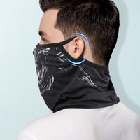 Skull Print Quick-drying Bandana Summer Scarf Breathable Half Face Cover Reusable Neck Gaiter Mask Sport Cycling Hiking Fishing Quick Pick Grocers