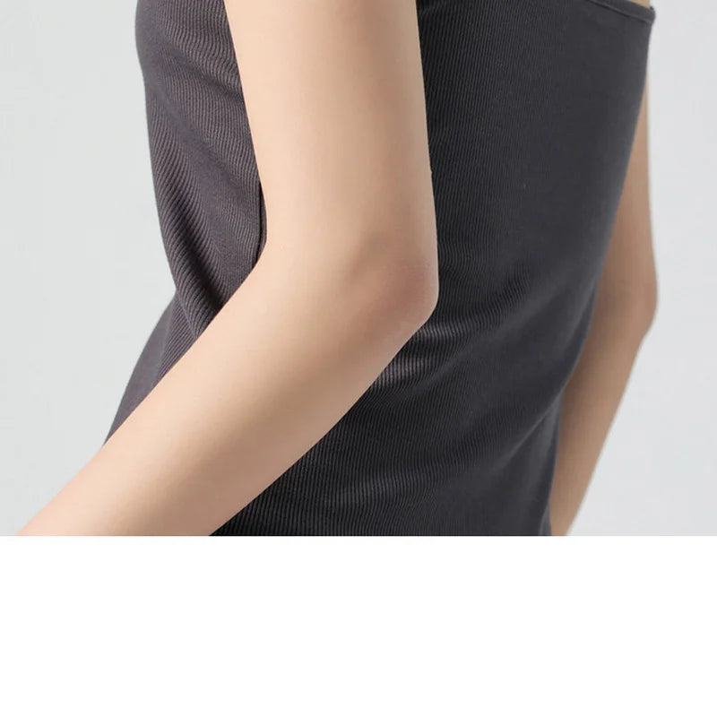 Women's Summer Basic Sleeveless Tank Top Spaghetti Strap Slim Fit Stretch Knitted Solid Color Camisole Quick Pick Grocers