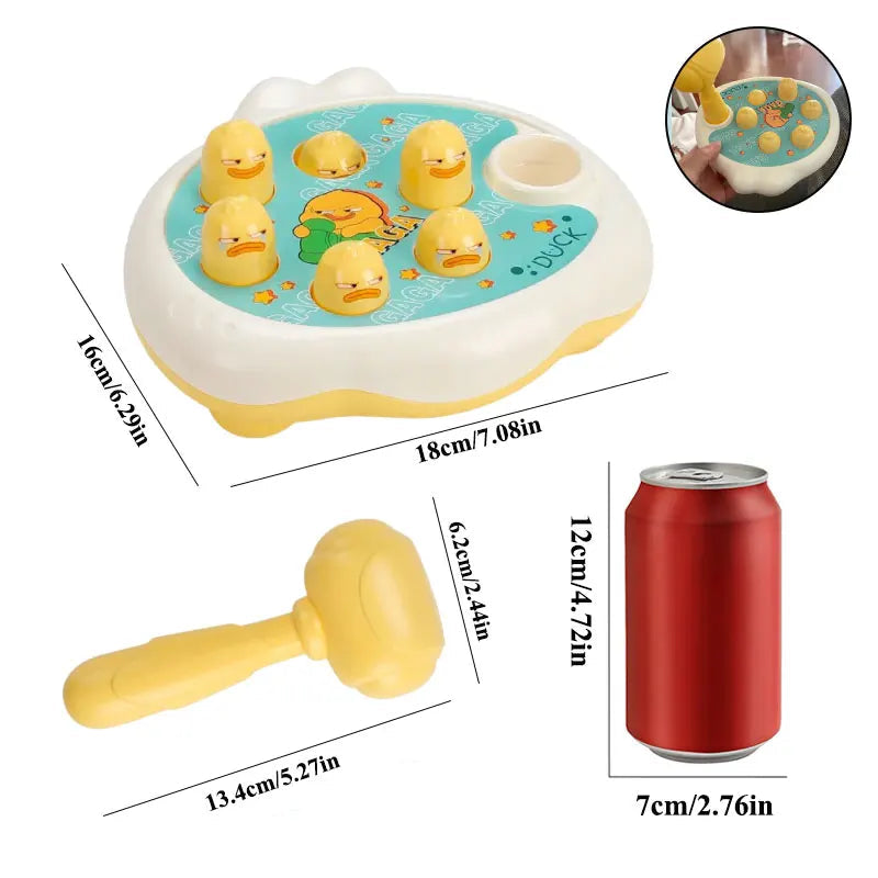 Duck/Frog/Pig Baby Toy Montessori Learning Game Educational Puzzle Gift for 12 24 Months Toddler Boy/Girl with Hammer Quick Pick Grocers