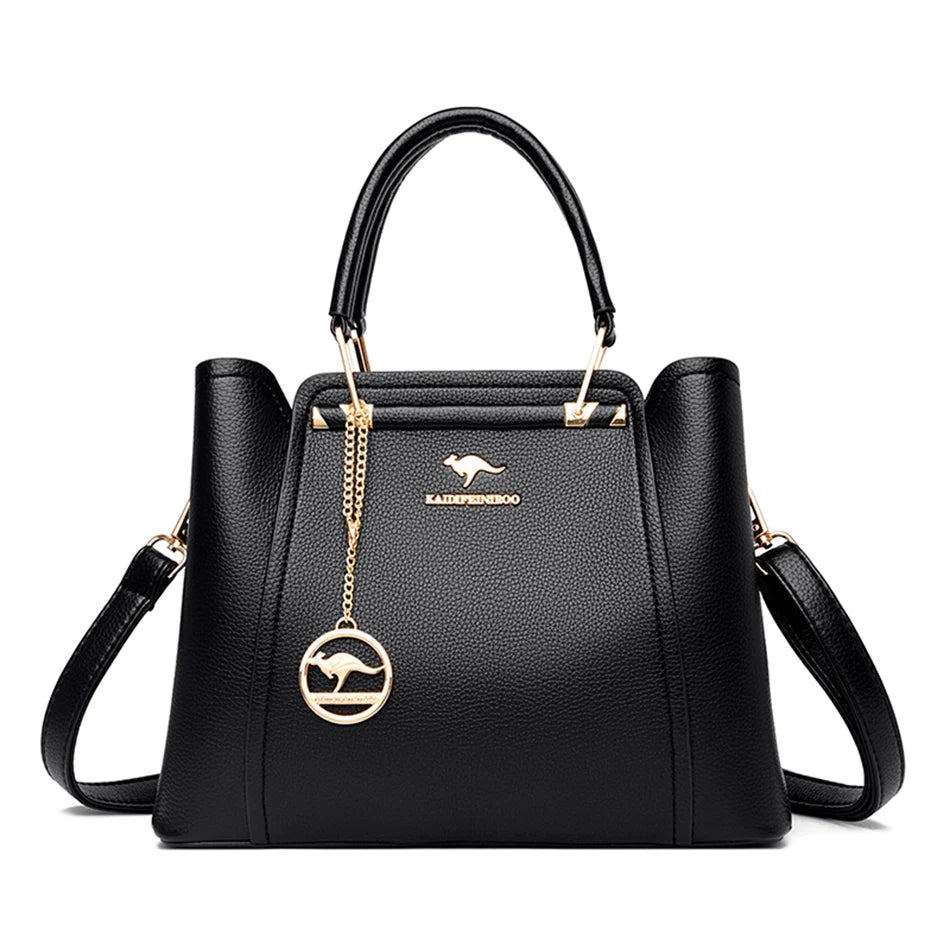 2024 Luxury Women Designer 3 Layers Shoulder Crossbody Sac Ladies Large Capacity Leather Handbags Shopper Brand Messenger Totes Quick Pick Grocers