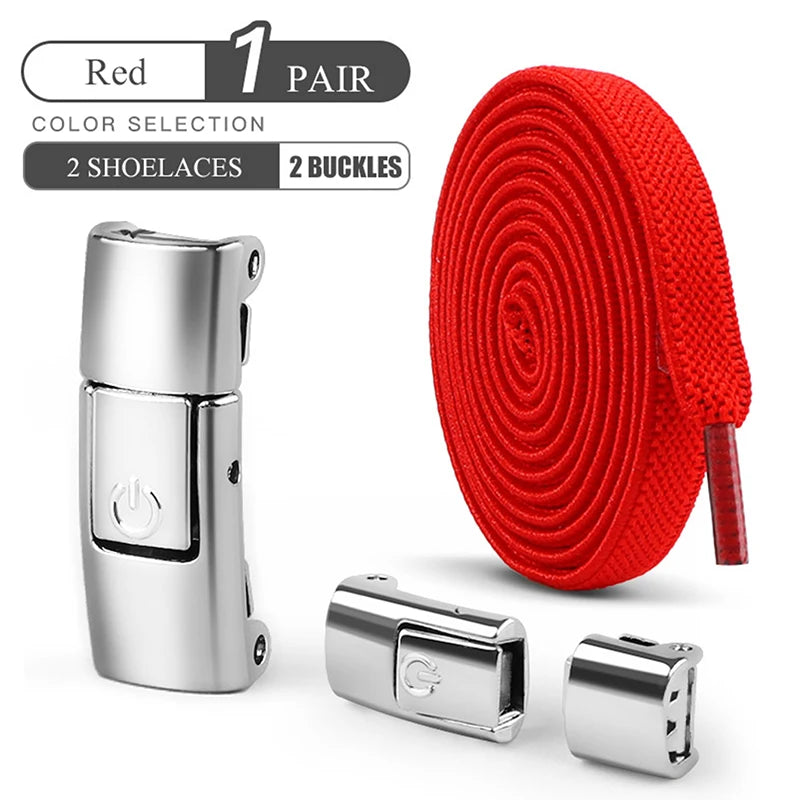 8mm No Tie Shoe Laces Press Lock Shoelaces Without Ties Elastic Laces Sneaker Kids Adult Widened Flat Shoelace for Shoes Quick Pick Grocers
