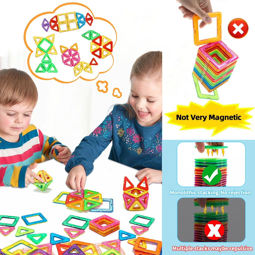 Magnetic Building Blocks DIY Magnets Toys medium size STEM Toys Construction Toys Learning Educational Magnet Toys Econic Blanks