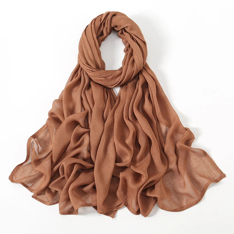 Fashion Modal Hijab Rayon Cotton Shawls Muslim Hijabs For Women Plain Scarf Big Size Headscarf Islamic Turban Headband 190*85cm Quick Pick Grocers