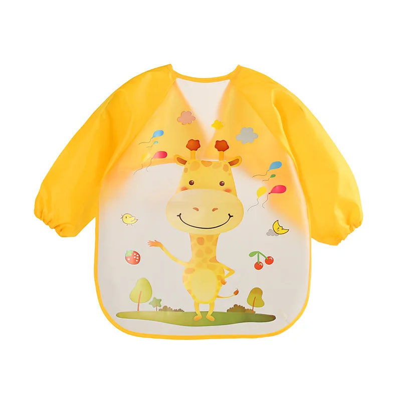 Waterproof EVA Full Sleeve Baby Bibs Children Apron Long Sleeve Feeding Smock Kids Eating Breastplate Infant Scarf Clothing Quick Pick Grocers