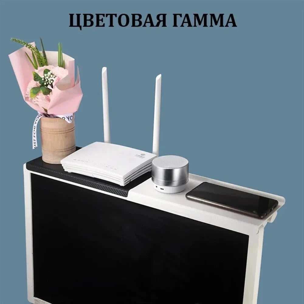 1PC Hot Selling Computer and TV Screen Storage Rack Wireless Router Set-top Box Rack No Perforated Storage Bracket Divine Tool Econic Blanks